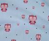 oneOone Cotton Flex Fabric Dot & Cartoon Owl Bird Print Fabric by The Yard 40 Inch