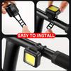 USB Rechargeable Bike Light Set, White Front & Red Rear LED Bicycle Lights, Portable Safety Flashlight for Cycling