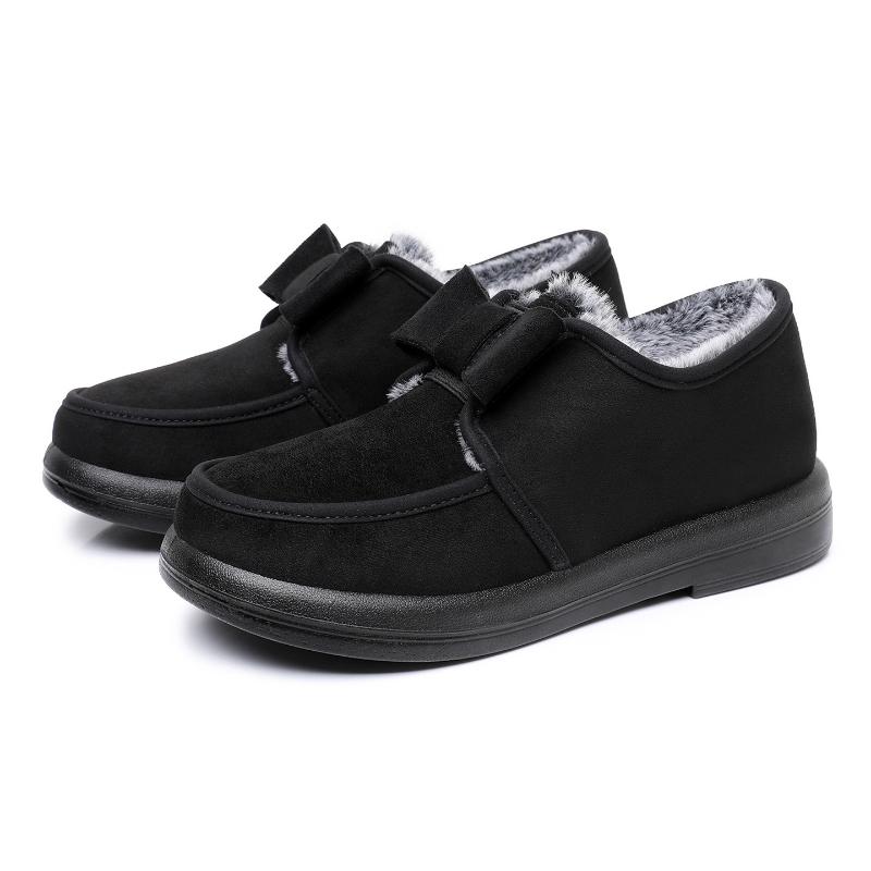 Women's Winter Thickened Fleece Lined Casual Snow Boots Comfortable Cotton Shoes Mom Shoes Warm Flat Cosy Footwear for Daily Use