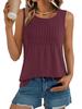 Women's Striped Sleeveless Loose Top - Round Neck, Spring/Summer Fashion