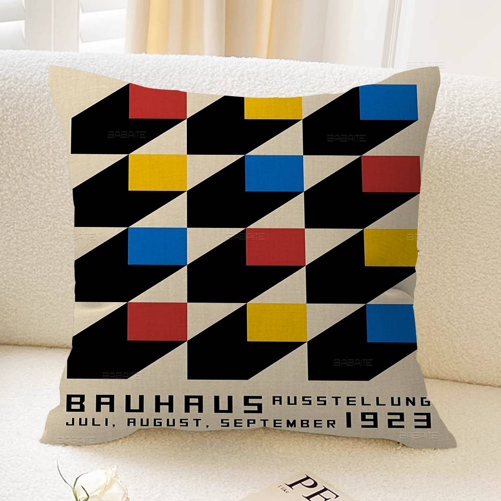 Abstract Orange Bauhaus Geometric Lucky Dragon pillow cover sofa cushion cover home room decoration children gift
