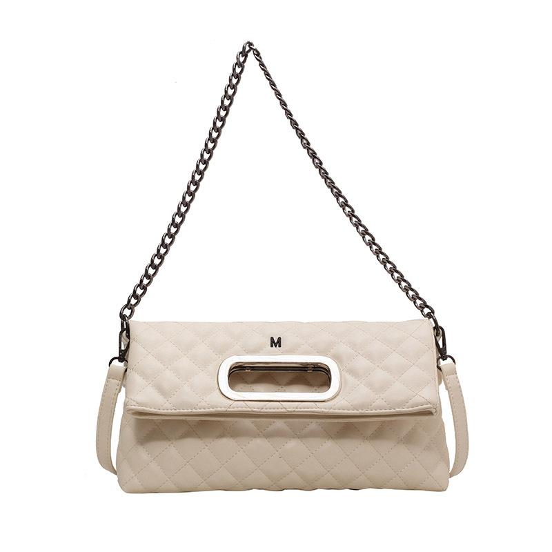 

New light luxury underarm women s bag fashion diamond chain shoulder messenger bag folding handbag