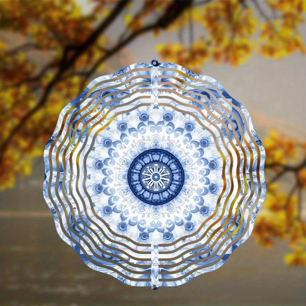 10-calowy wiszący dzwonek wietrzny z motywem sennym, obracająca się sztuka na trawnik, do ogrodu, dekoracja wiosenna i letnia, elegancki prezent dla krewnych i przyjaciół