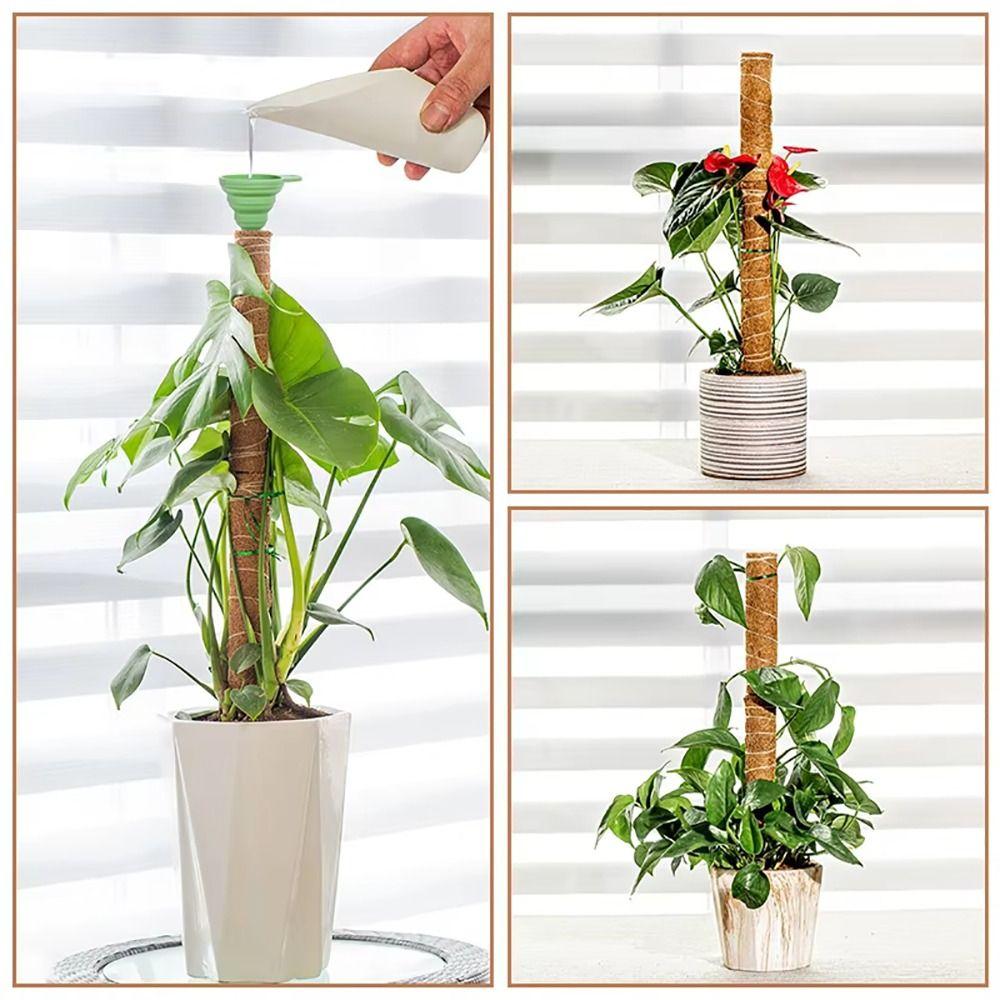1Pcs Coconut Shell Moss Palm Cane Coir Totem Poles Gardening Coconut Rod Bendable Plant Climbing Frame Stretch 60/110cm