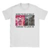 Born To Dilly Dally Forced To Lock In Tshirts Unisex Unisex Funny Cat Casual Pure Cotton Tee Shirt Short Sleeve T Shirts Clothing