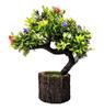 Small Artificial Bonsai Tree, Potted House Plants - Wooden Potted Plants