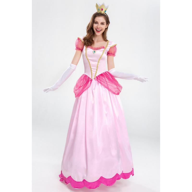 Halloween Costume Mario, Princess Peach, Stage Costume, Party Queen Costume
