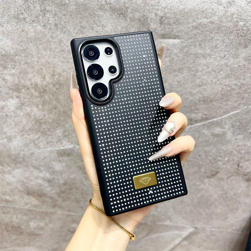 Luxury Girl Diamond Bling Glitter Phone Case for Samsung Galaxy S25 Ultra S24 S23 FE S22 S21 Plus A55 ZFLIP 6 High-grade Cover