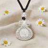 Silver Money Bag Necklace, Unisex, Design, Chinese-style, Vintage Pendant, Trendy, Chinese Style, Fortune Bag, Couple Pendant