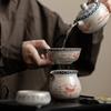 Chinese Style Ru Kiln Ceramic Tea Set Retro Cover Bowl Tea Cup Teapot Personal Tea Cups Bowl Kung Fu Household Teaware Ceremony