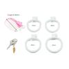 Pink Bow Two-Tone Crafted Chastity Lock: Men's Erotic Urethral Lock, Crossdressing Chastity Device, Chastity Cage Adult Sex Toys