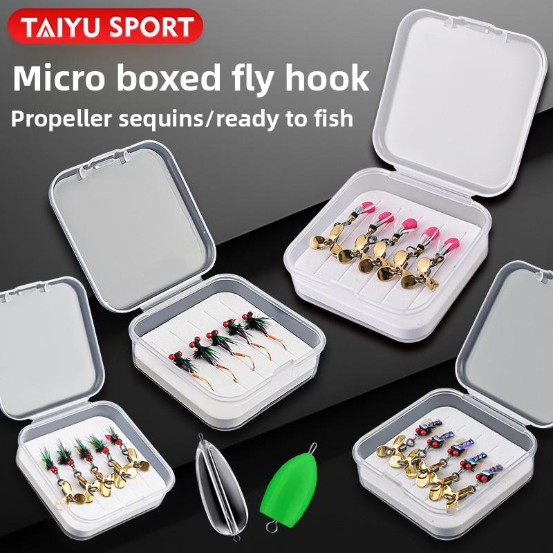 Rattlesnake Fly Lure Night Glow Ice Silk Shrimp Set5PCSNymph Micro Bait Horse Mouth Bionic Fishing Lure for Bass and Perch