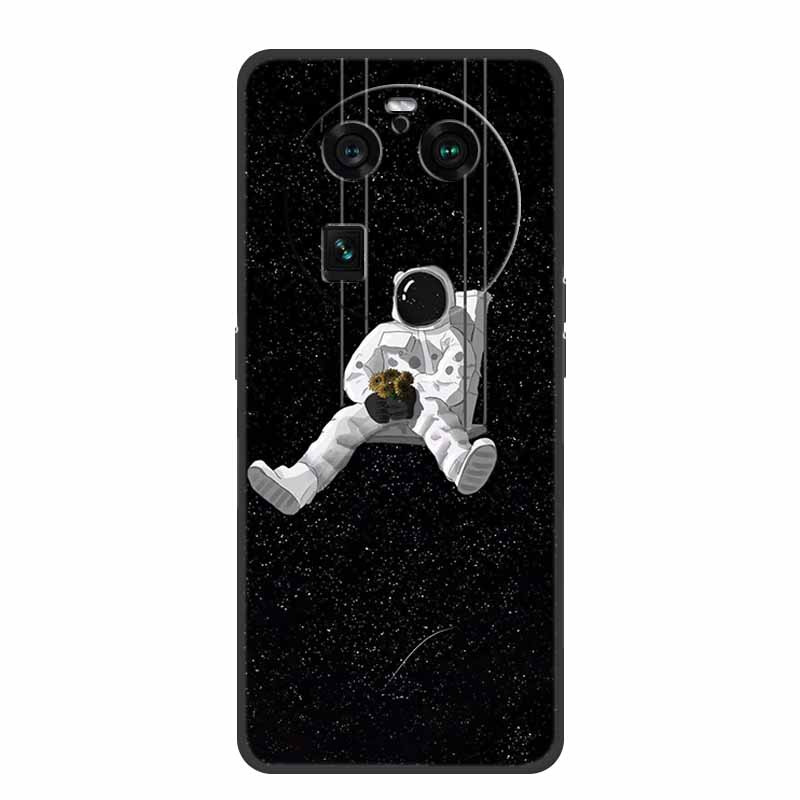 For Oppo Find X6 Pro Case Astronaut Soft Silicone Shockproof Phone Back Cover Cases for Oppo Find X6 Pro 5G Spaceman Lion Shell
