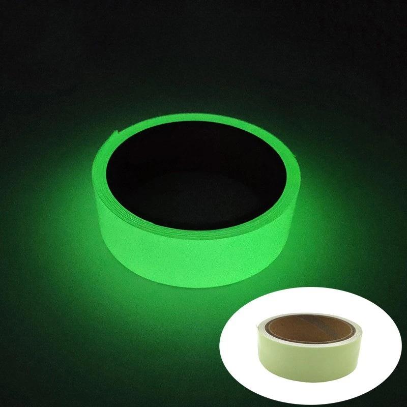 5M Luminous Tape Storage Stair Anti-Slip Green Warning Ground Lighting Fluorescence Tape Safety Exit Warning Luminous Stickers