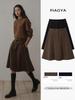 High-Waist Retro Corduroy A-Line Skirt - Women's Mid-Length, Autumn/Winter Skirt