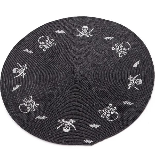 

Однотонные круглые подставки под тарелки PP Полиэстеровые коврики Подставки Креативные Простые Теплоизоляция Защита от ожогов Нескользящий коврик Предметы для столешницы 38cm