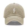 Unisex Soft Cotton Dad Hat Musical Note Embroidery Baseball Cap For Women Men Adjustable Unisex Casual Sports Caps
