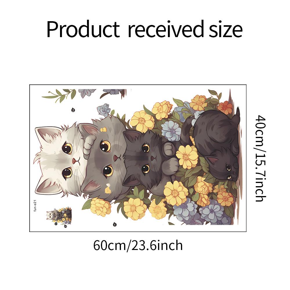 

Мультяшная милая кошка пирамида детская комната детский сад украшение декоративные настенные наклейки 40*60CM/fun-e21