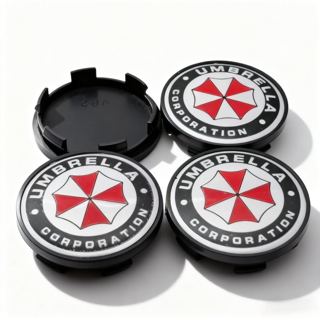 4pcs Umbrella Logo Emblem Badge Car Wheel Center Caps OD 65MM / ID 59MM Rim Hubcaps Cover Wheels Hub Cap Replace Car Accessories