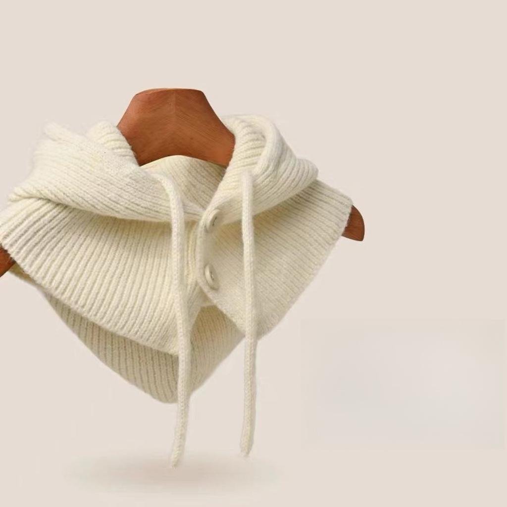 Autumn and Winter, Hat, Women's Hat, Winter Hat, Integrated Scarf, Ear Protection, Woolen Hat, Knitted Hat, Warm Hat