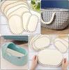 Hand-Woven Natural Wooden Basket Base for DIY Bags