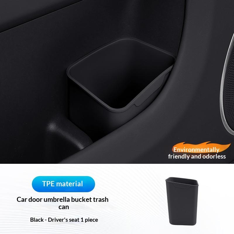 Tpe Car Door Storage Box Trash Can Multifunctional Auto Door Storage Bucket Umbrella Organizer For Car Accessories