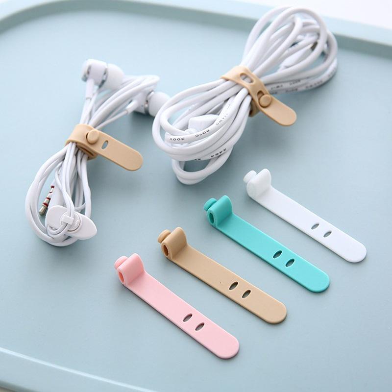 Silicone Anti-Lost Earphone Cable Organizer Straps