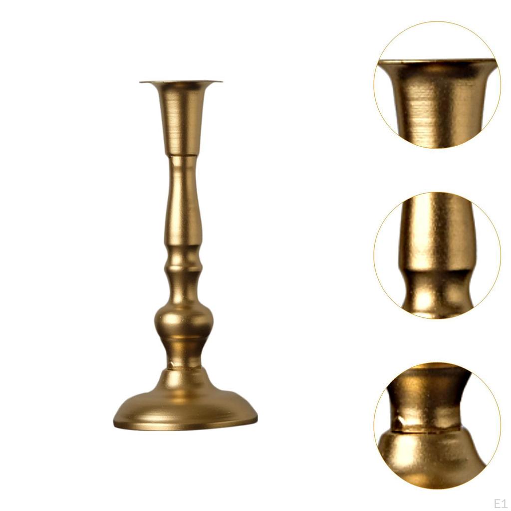 Metal Candle Holder Candelabra Candlestick Stick for Desktop Anniversary