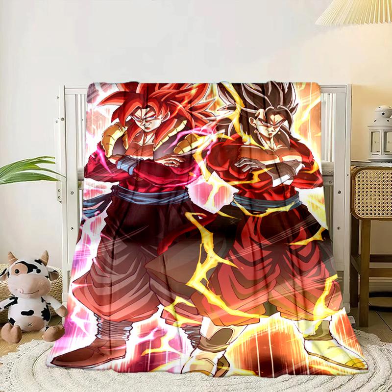 Goku Anime Blanket Flannel Blanket for bed, sofa, Camping, Hiking, Picnic Essentials, gift for family Fan gifts