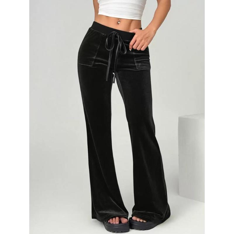 BITCED Women's Fashion Casual Solid Color Print Pants & Capris