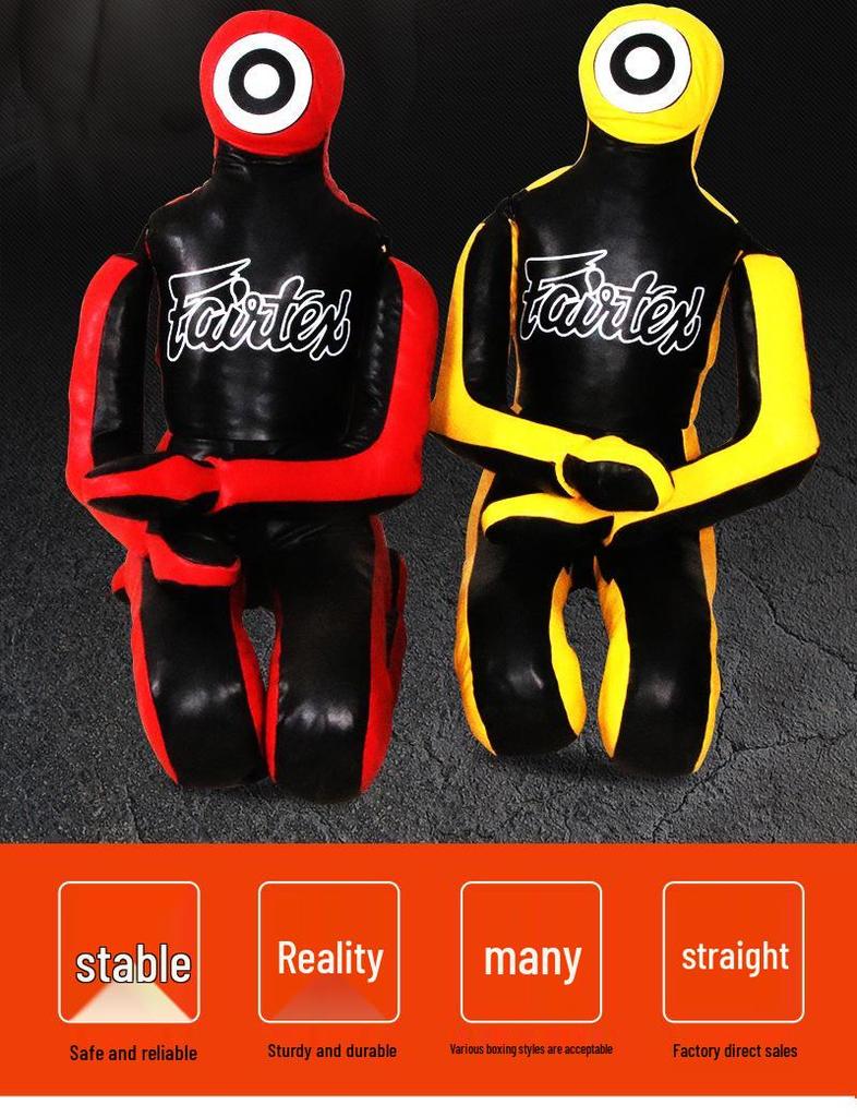 Brazil UFC BJJ Judo Wrestling Leather Sparring Dummy for Lock/Choke Techniques and Sanda Training
