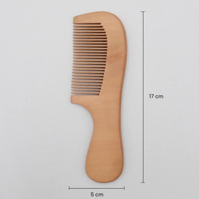 Daiso Peach Wood Handle Comb
