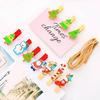 Cartoon Photo Display Decorated Odorless Christmas DIY Festive Atmosphere Gift Embellishment Wooden Clip Creative