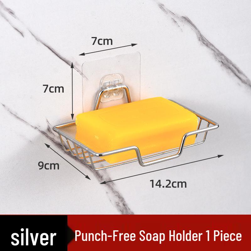 Stainless Steel Wall-Mounted Soap Dish Rack