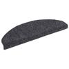 VidaXL Self-adhesive Stair Treads 15 Pieces 65 X 21 X 4 Cm Dark Grey Semi-round Large 132697
