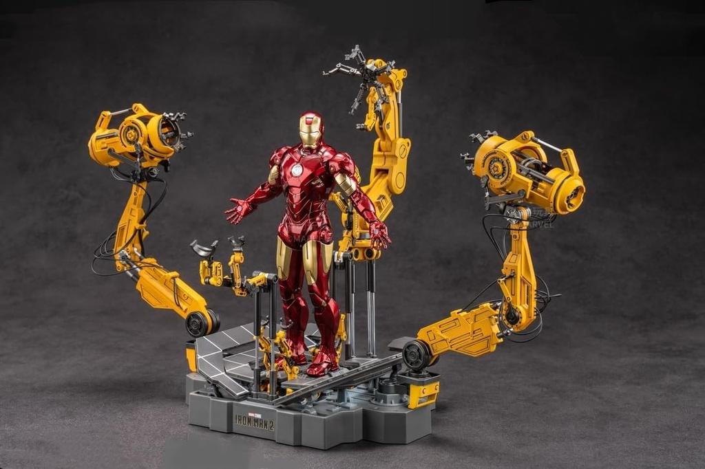 ZD TOYS Iron Man 2 Mark 4 MK4 Powered Suit with Mechanism, 1/10 Scale, Painted, Completed, Movable Figure