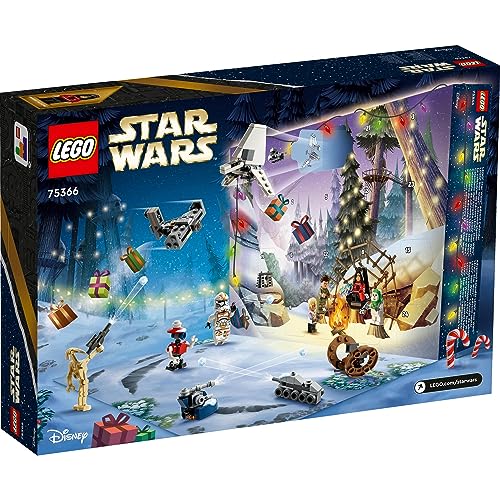 LEGO Star Wars Advent Calendar Gift 75366 Toy Blocks Birthday Gift Space Adventure Boys Ages 6 and Up