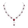 American Diamond Style Silver Plated Necklace with Earrings Jewellery Set for Women – Perfect for Party, Wedding, and Engagement