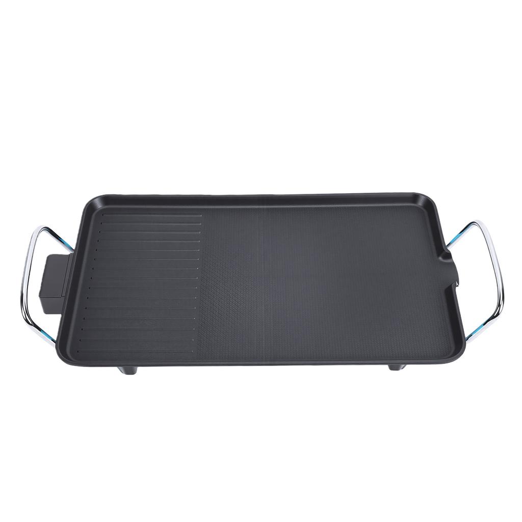 Elektrische Grillplatte Aluminiumlegierung Antihaft Beschichtet Einstellbare Temperatur Tischplatte Elektrischer Indoor Grill für Küche BBQ US-Stecker