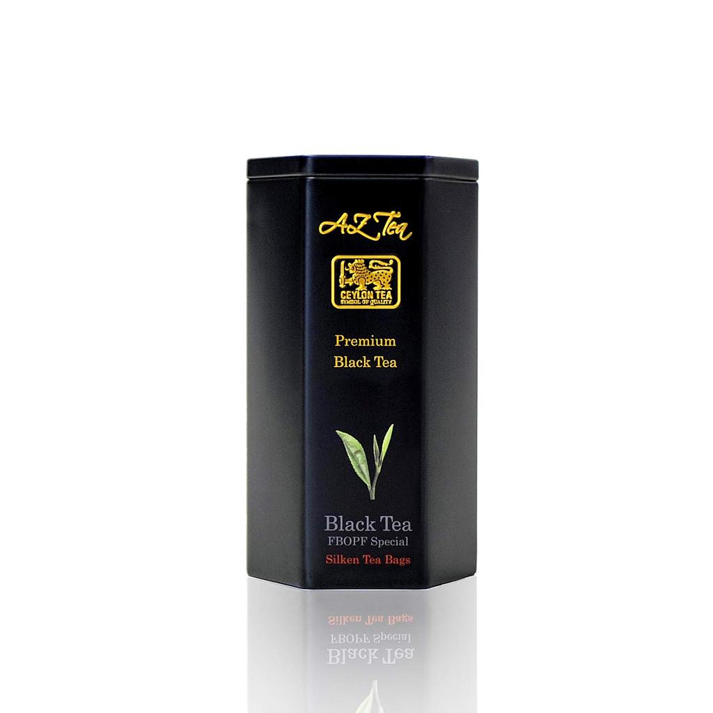 Premium-Geschenk mit 3 schwarzen Dosen AZ Tea Black Earl und Royal Milk Tea. Wird vom sri-lankischen Präsidentenpalast verwendet und unter Verwendung der höchsten Qualität hergestellt