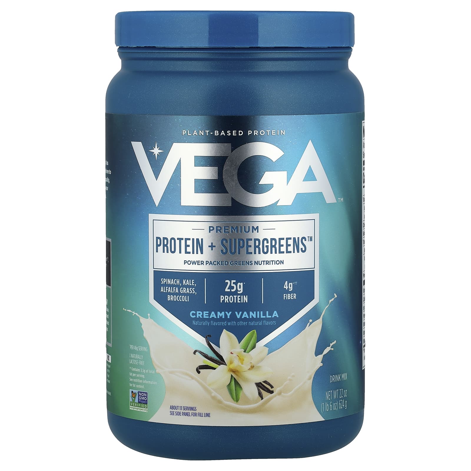 

Premium Protein + Supergreens™, Creamy Vanilla, 624G (1Lb 6Oz)