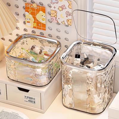 Hair Accessories Organizer Storage Box Clear Acrylic Hair Tie Organizer For Headband Laundry Pods Container Desk Organizer