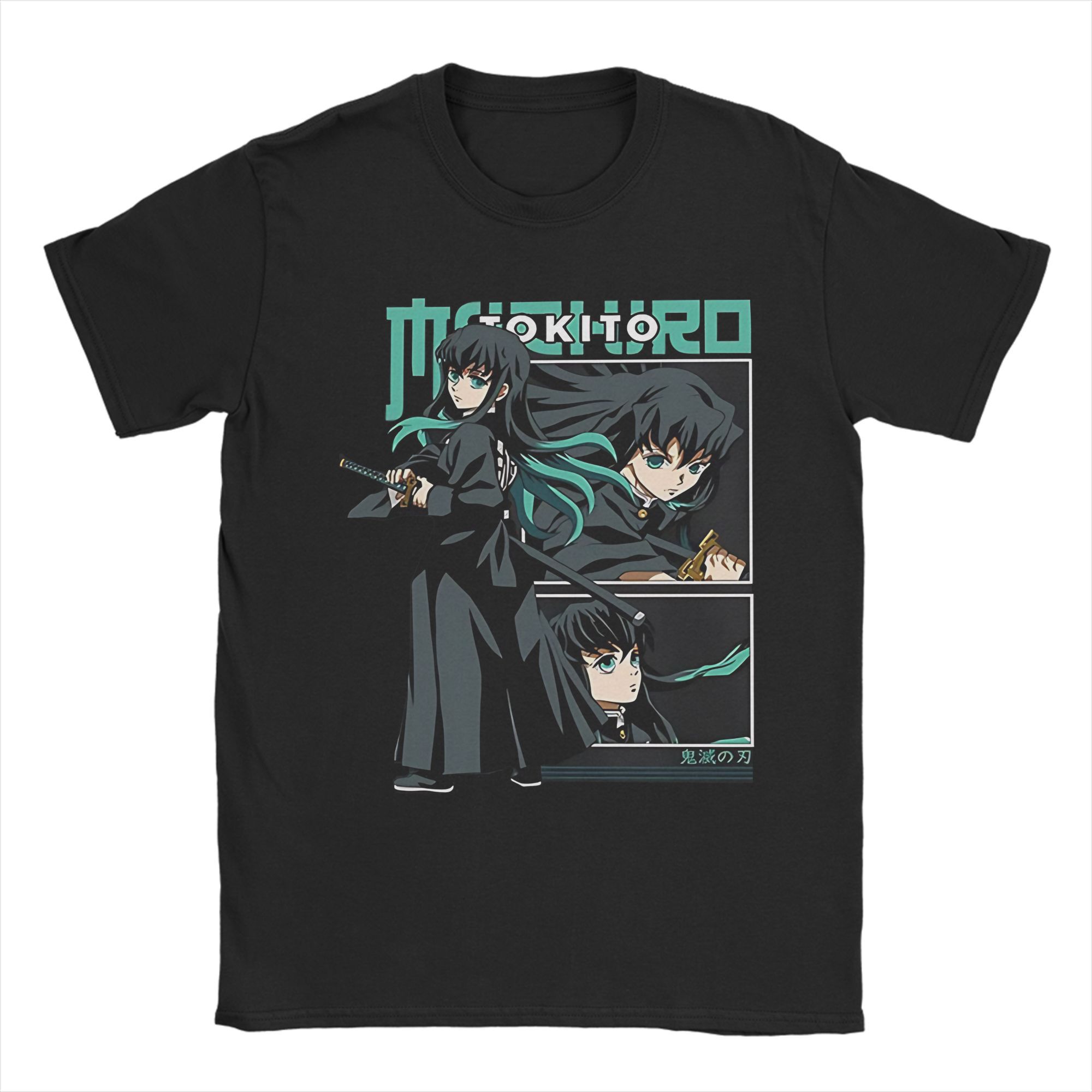 

Muichiro Tokito Kimetsu No Yaiba T-Shirt Men Cotton Tops Shirts Printed Demon Slayer Crewneck Short Sleeve - Men s Summer ... 5XL різнокольоровий