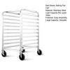 Estante de Acero Inoxidable para Hornear de 10 Niveles con Ruedas, Carrito para Bandejas Comercial, Soporte Móvil y Desmontable para Panadería para Horno Panadería Pastelería, 33 libras por Estante,