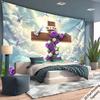 Purple rose and white dove cross Digital printing polyester wall tapestry suitable for use in living rooms offices bars party