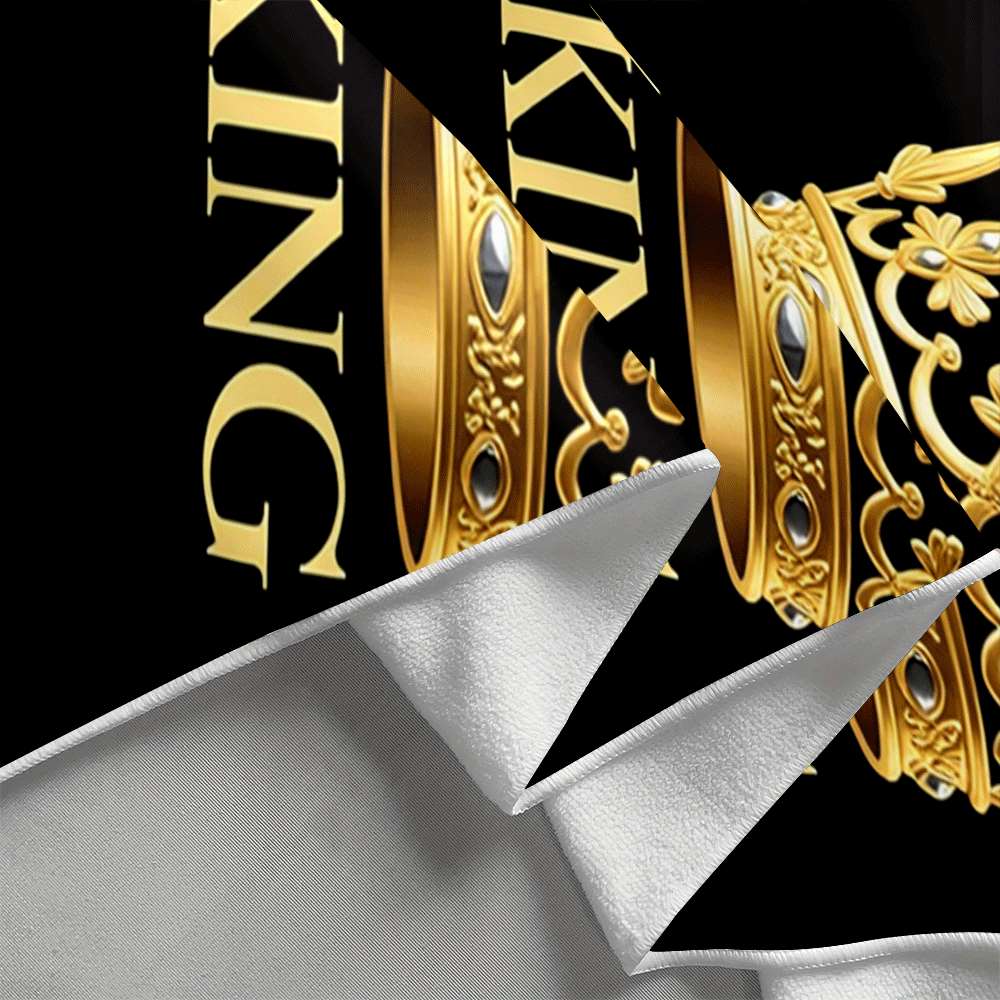 Black Golden Crown KING Microfiber Beach Towel, Quick-Dry Strong Wrap for Beach Pool Use