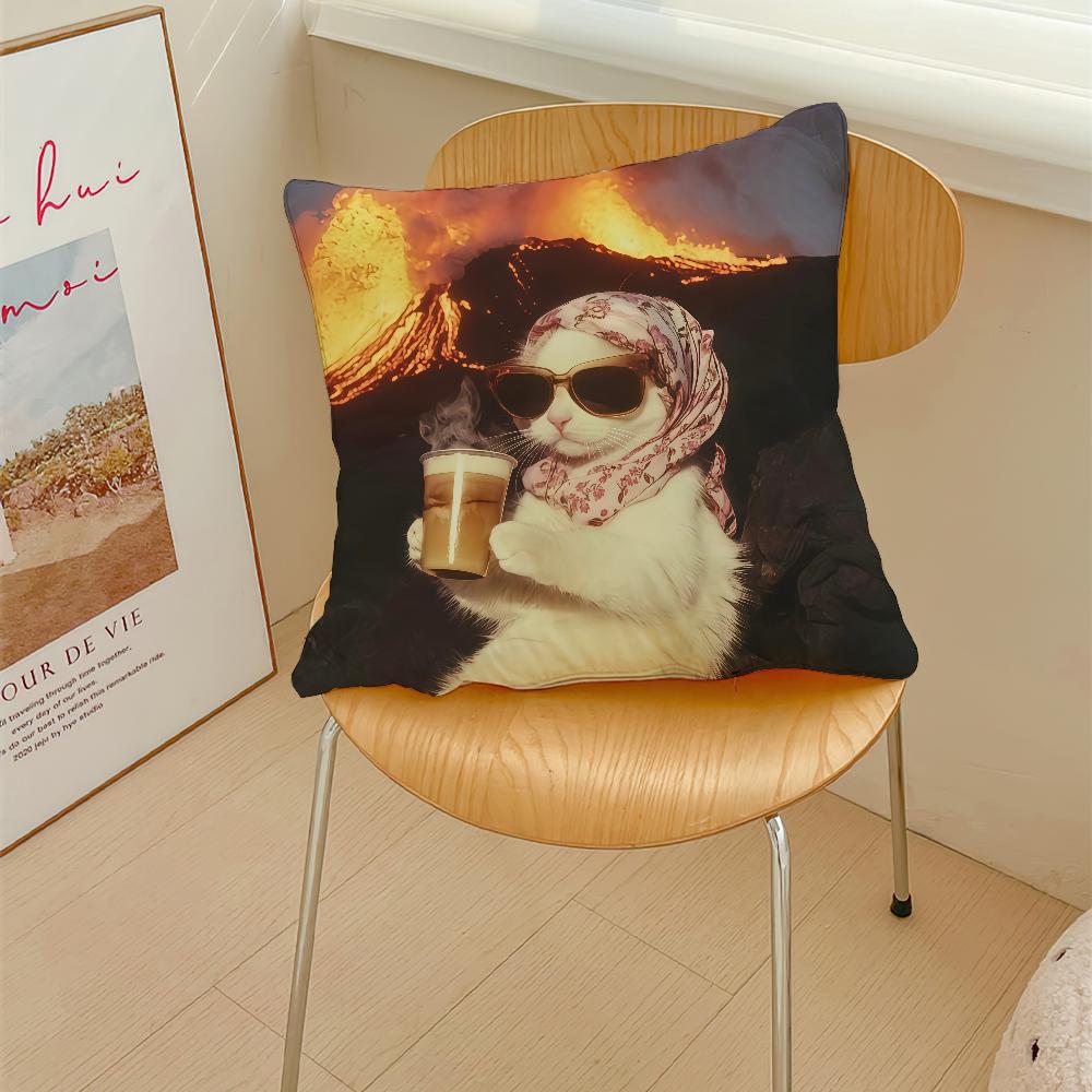 cat Funny cushion cover Pillow Cover Decoration Room Home Sofa living Office Car Nordic Simplicity