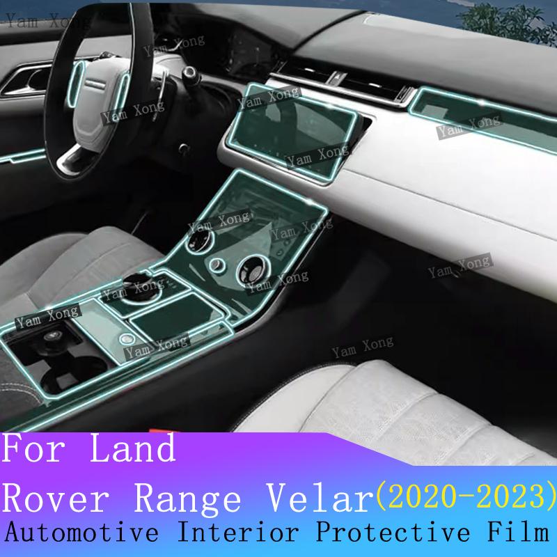 Für Land Rover Range Velar Vollständiges Set Innenraumfolie Schalthebelfeld TPU Transparenter Schutz Navigationsbildschirm Kratzfester Aufkleber