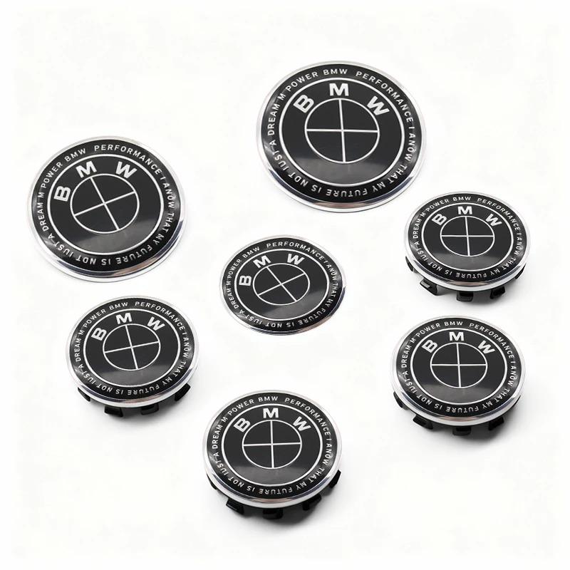 JKGN2 4Pcs BMW M Emblem Floating Wheel Center Caps 56MM/68MM Diameter Hub Cover for E46 E36 E34 F10 E90 F30 E60 E53 E30 E92 E87 Car Ac