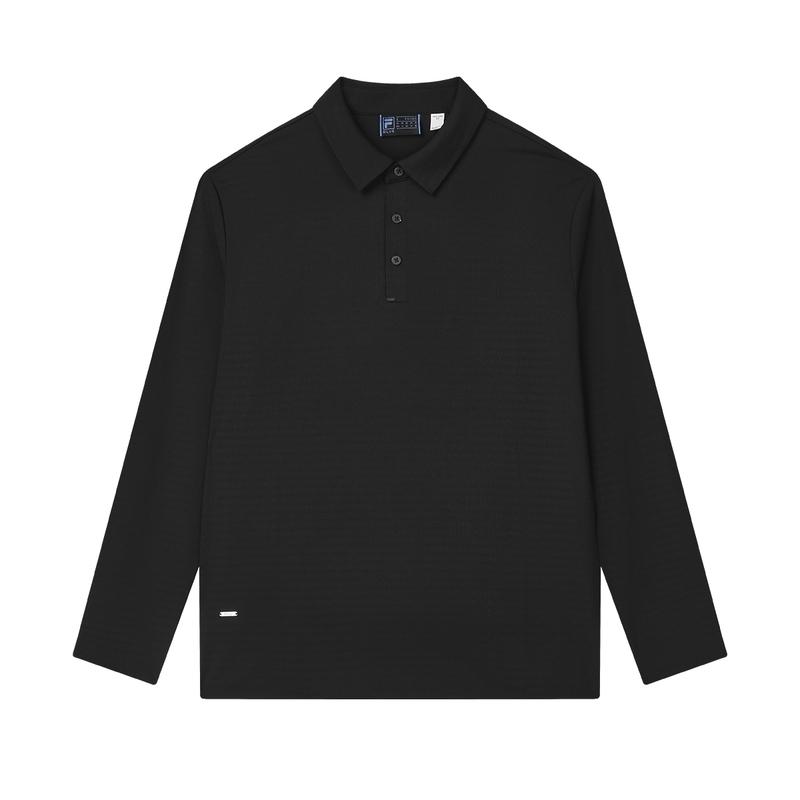 New FILA Polo Shirts Men's Jet Black F11M432205FBK